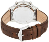 Fossil Townsman Chronograph White Dial Brown Leather Strap Watch for Men - FS5350