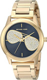 Buy Shop Michael Kors Hartman Analog Quartz Black Dial Gold Steel Strap Watch For Women - MK3647 USA Online