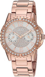Buy Shop Guess Sassy Quartz White Dial Rose Gold Steel Strap Watch For Women - W0705L3 USA Online