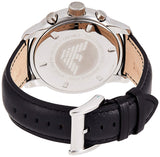 Buy Shop Emporio Armani Classic Chronograph Black Dial Black Leather Strap Watch For Men - AR0431 USA Online