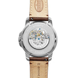 Buy Shop Fossil Grant Automatic White Dial Brown Leather Strap Watch for Men - ME3052 USA Online