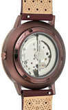 Buy Shop Fossil Vintage Muse Automatic Skeleton Maroon Dial Maroon Leather Strap Watch for Women - ME3137 USA Online