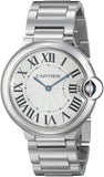Buy Shop Cartier Ballon Bleu De Cartier Silver Dial Silver Steel Strap Watch for Women - W69011Z4 USA Online