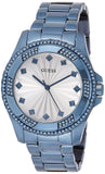 Buy Shop Guess Pinwheel Analog Silver Dial Blue Steel Strap Watch for Women - W0702L1 USA Online