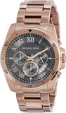 Buy Shop Michael Kors Brecken Chronograph Analog Black Dial Rose Gold Steel Strap Watch For Women - MK8563 USA Online