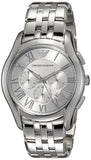 Buy Shop Emporio Armani Velente Chronograph Quartz Silver Dial Silver Steel Strap Watch For Men - AR1702 USA Online