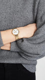 Buy Shop Michael Kors Portia Quartz White Dial Gold Steel Strap Watch for Women - MK3840 USA Online