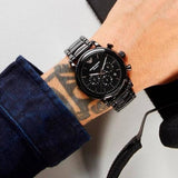 Buy Shop Emporio Armani Luigi Chronograph Black Dial Black Stainless Steel Watch For Men - AR1507 USA Online