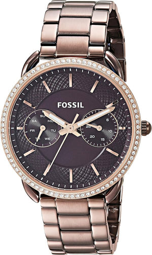 Buy Shop Fossil Tailor Analog Brown Dial Brown Steel Strap Watch for Women - ES4258 USA Online