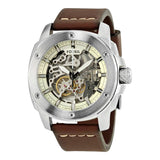 Buy Shop Fossil Modern Machine Automatic Skeleton White Dial Brown Leather Strap Watch for Women - ME3083 USA Online