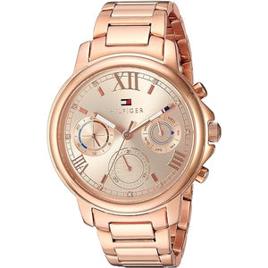 Buy Shop Tommy Hilfiger Claudia Rose Gold Dial Rose Gold Steel Strap Watch for Women - 1781743 USA Online