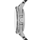 Buy Shop Fossil Crewmaster Sports Automatic Black Dial Black Leather Strap Watch for Men - ME3148 USA Online
