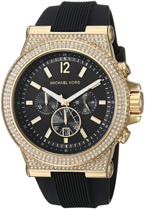 Buy Shop Michael Kors Dylan Chronograph Black Dial Black Rubber Strap Watch For Women - MK8556 USA Online