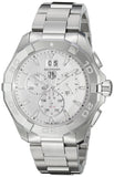 Tag Heuer Aquaracer Caliber 16 Automatic Chronograph White Dial Silver Steel Strap Watch for Men - CAY2111.BA0927