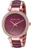 Buy Shop Michael Kors Parker Maroon Dial Two Tone Steel Strap Watch for Women - MK6412 USA Online