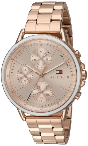 Buy Shop Tommy Hilfiger Carly Rose Gold Dial Rose Gold Steel Strap Watch for Women - 1781788 USA Online