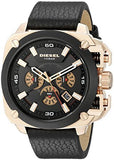 Buy Shop Diesel BAMF Chronograph Black Dial Black Leather Strap Watch For Men - DZ7346 USA Online
