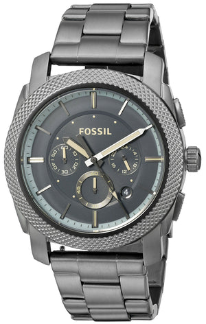 Buy Shop Fossil Machine Chronograph Grey Dial Grey Steel Strap Watch for Men - FS5172 USA Online