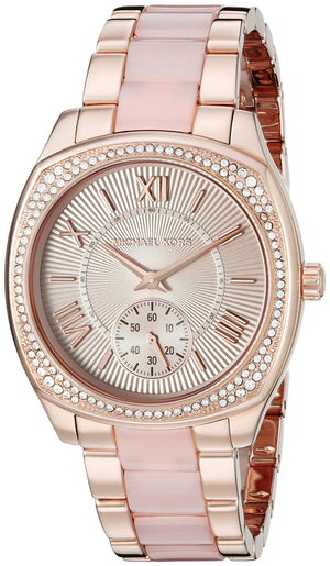 Buy Shop Michael Kors Bryn Rose Gold Dial Two Tone Steel Strap Watch for Women - MK6135 USA Online