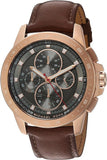 Buy Shop Michael Kors Ryker Analog Gray Dial Brown Leather Strap Watch For Men - MK8519 USA Online