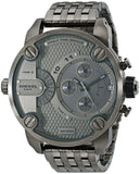 Buy Shop Diesel Little Daddy Dual Time Chronograph Grey Dial Stainless Steel Strap Watch For Men - DZ7263 USA Online