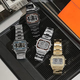 Buy Shop Fossil Retro Digital Gold Dial Gold Steel Strap Watch for Men - FS5843 USA Online