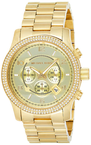 Buy Shop Michael Kors Runway Gold Dial Gold Steel Strap Watch for Women - MK5575 USA Online