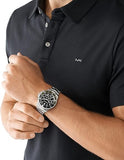 Buy Shop Michael Kors Everest Chronograph Black Dial Silver Steel Strap Watch For Men - MK8976 USA Online