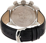 Buy Shop Versace V Ray Chronograph Quartz Black Dial Black Leather Strap Watch For Men - VE2I00121 USA Online