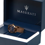 Maserati Epoca Blue Dial Rose Gold Mesh Strap Watch For Women - R8853118503