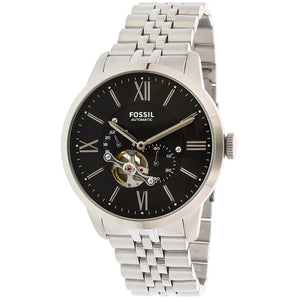 Buy Shop Fossil Townsman Black Dial Silver Steel Strap Watch for Men - ME3107 USA Online