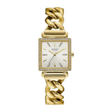 Buy Shop Guess Vanity Diamonds Silver Dial Gold Steel Strap Watch for Women - W1030L2 USA Online