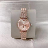 Buy Shop Emporio Armani Gianni T Bar Quartz Rose Gold Dial Rose Gold Steel Strap Watch For Women - AR11342 USA Online