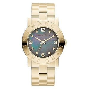 Buy Shop Marc Jacobs Amy Green Dial Gold Steel Strap Watch for Women - MBM8609 USA Online