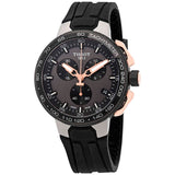 Buy Shop Tissot T Race Cycling Chronograph Black Dial Black Rubber Strap Watch For Men - T111.417.37.441.07 USA Online
