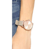 Buy Shop Marc Jacobs Baker Rose Gold Dial Grey Leather Strap Watch for Women - MBM1400 USA Online