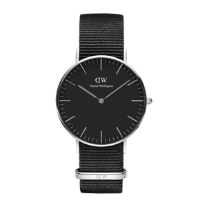 Buy Shop Daniel Wellington Classic Cornwall Black Dial Black Nylon Strap Watch For Women - DW00100149 USA Online