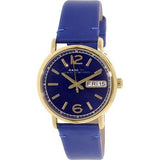 Marc Jacobs Fergus Blue Dial Blue Leather Strap Watch for Women - MBM8650