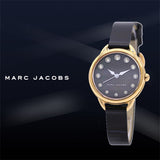 Buy Shop Marc Jacobs Betty Mother of Pearl Black Dial Black Leather Strap Watch for Women - MJ1513 USA Online