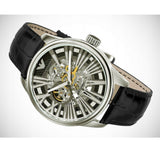 Buy Shop Emporio Armani Meccanico Automatic Black Dial Leather Strap Watch For Men - AR4629 USA Online
