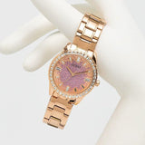 Buy Shop Guess Glitter Diamonds Pink Dial Rose Gold Steel Strap Watch for Women - GW0405L3 USA Online