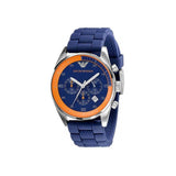 Buy Shop Emporio Armani Chronograph Blue Dial Blue Rubber Strap Watch For Men - AR5864 USA Online