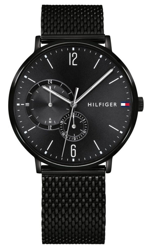 Buy Shop Tommy Hilfiger Brooklyn Black Dial Black Mesh Bracelet Watch for Men - 1791507 USA Online