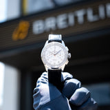 Buy Shop Breitling Premier B09 Chronograph 40 White Dial Black Leather Strap Watch for Men - AB0930371G1P1 USA Online