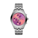 Buy Shop Marc Jacobs Peeker Chronograph Pink Dial Silver Steel Strap Watch for Women - MBM3372 USA Online