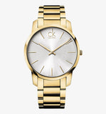 Buy Shop Calvin Klein City White Dial Gold Steel Strap Watch for Women - K2G23546 USA Online
