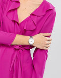 Buy Shop Fossil Tailor White Dial Silver Steel Strap Watch for Women - ES4262 USA Online