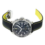 Tag Heuer Aquaracer Automatic Chronograph Black Dial Black Nylon Strap Watch for Men - CAY211A.FC6361