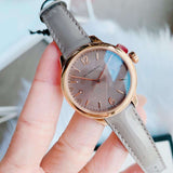 Buy Shop Burberry The Classic Quartz Grey Dial Grey Leather Strap Watch For Women - BU10119 USA Online