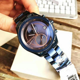 Buy Shop Michael Kors Briar Blue Dial Blue Steel Strap Watch For Women - MK6468 USA Online